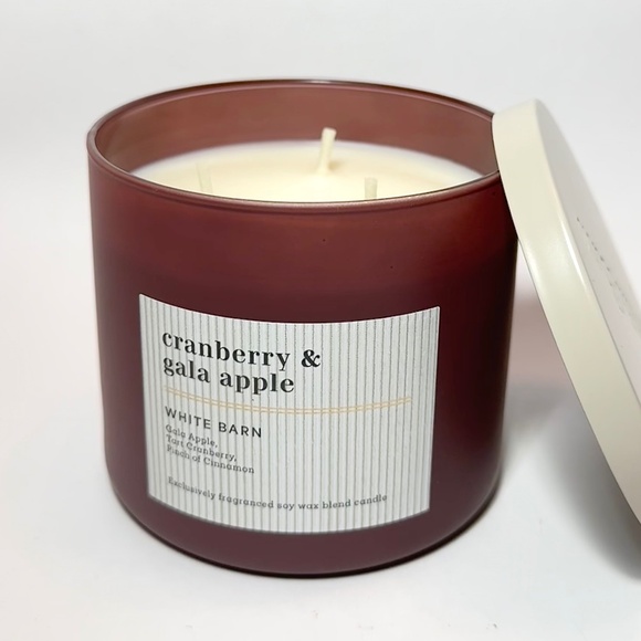 CRANBERRY GALA APPLE 3 Wick Candle - Picture 2 of 3